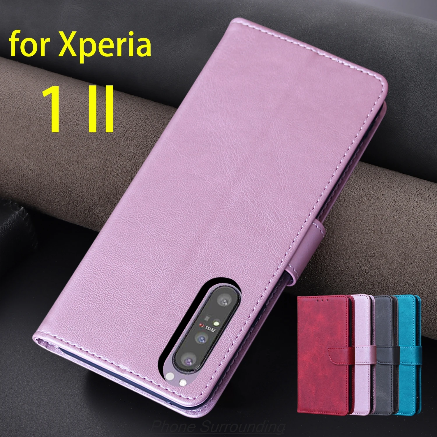 Wallet Flip Cover Pu Leather Case for Sony Xperia 1 II ( 1 2Gen ) XQ-AT51 AT52 AT42 Card Holder Phone Bags Holster Fundas Coque