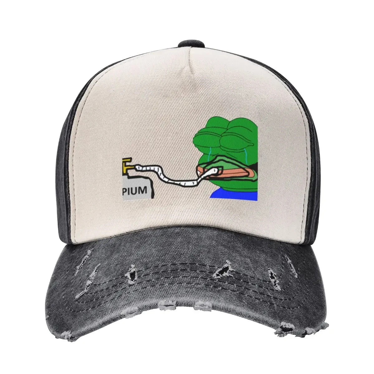 Copium Emote Pepe The Frog Baseball Cap hiking hat hard hat Brand Man cap Military Cap Man Men Golf Wear Women's