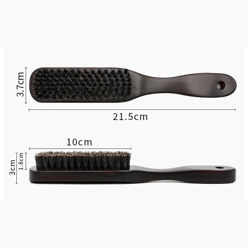 Cleaning Brush Hairdressing Beard Brush Wooden Handle Bristle Anti-Static Hair Clipper Hair Styling Comb Shaving Tools Men