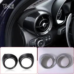 ABS Carbon Fiber For Alfa Romeo Giulia Stelvio 2017-2020 Car Dashboard Side Air Vent Frame Decorative Cover Car Accessories