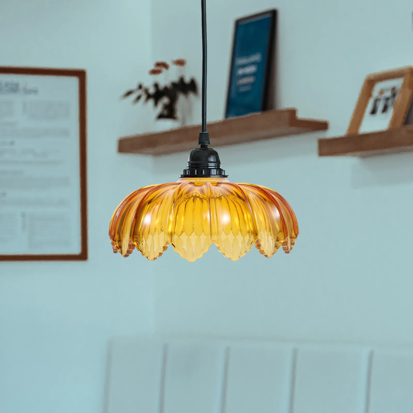 

Elegant Glass Lamp Modern Look Easy Installation Decorative Cover for Ceiling Pendant Hanging Lamp Aesthetic Room