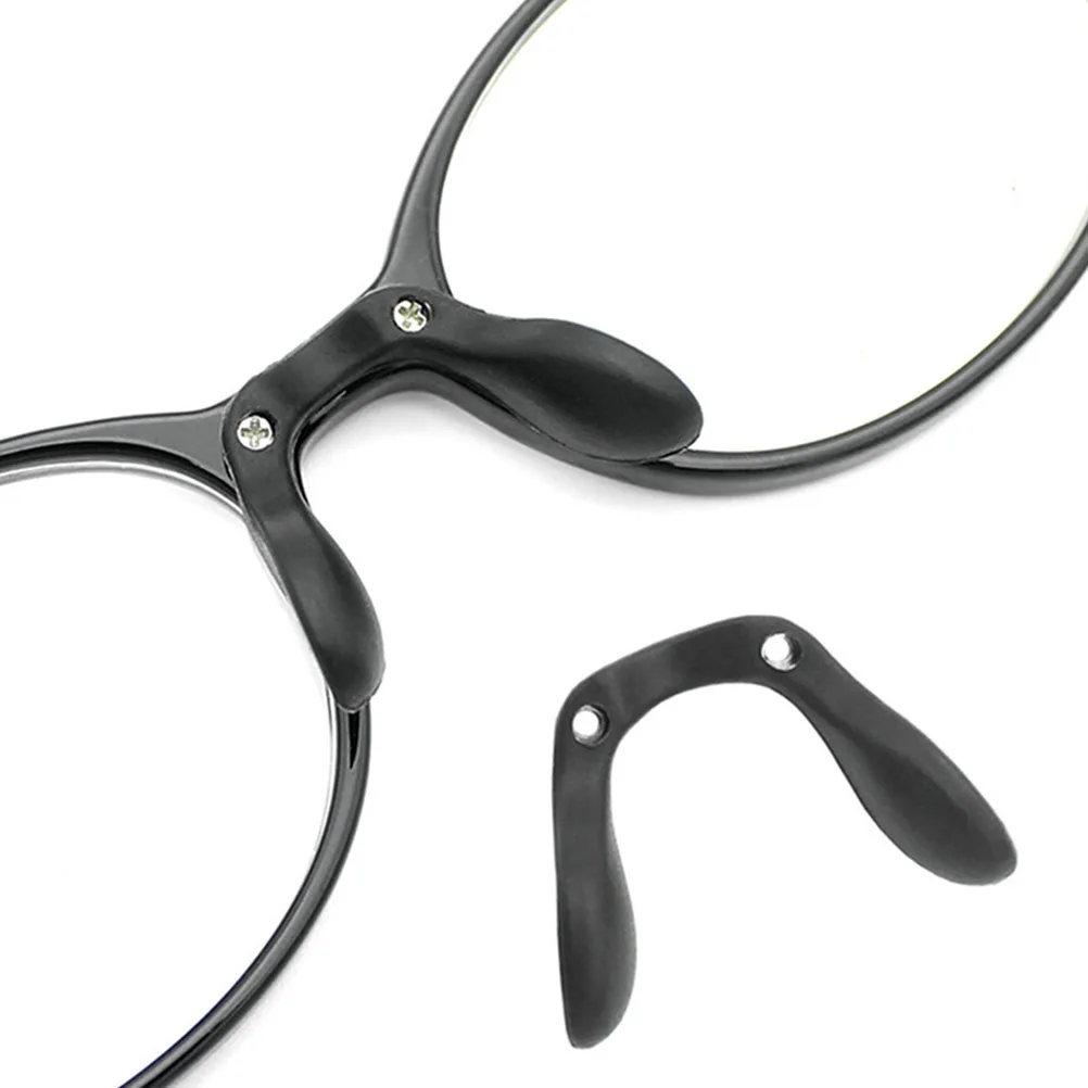 4 قطعة منصات أنف للنظارات قابل للتعديل المعادن المطاط النظارات استبدال لينة دعم الدراجات في الهواء الطلق ركوب النظارات الأنف #6