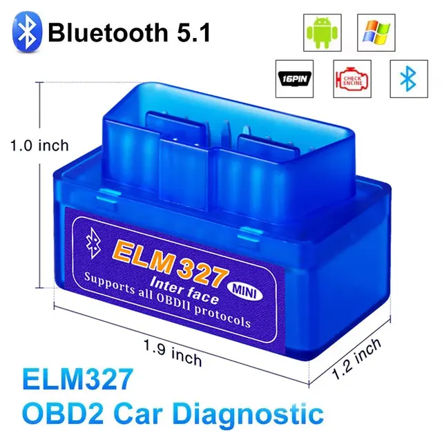 new ELM327 Mini V2.1 Bluetooth Detector OBD Bluetooth Car Malfunction Detector OBD2 Car DiagnosticTool For Android/Windows
