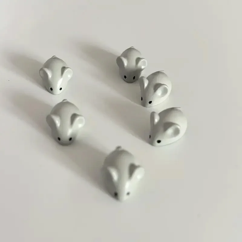 10/20 個の小さな樹脂グレーマウスミニチュア置物、苔マイクロ風景 DIY クラフトホームオーナメント用の妖精の庭の動物