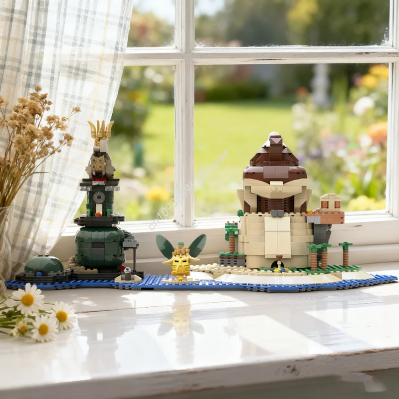 1326 قطعة MOC DK Isle وK Rool Mariosed نموذج اللبنات العمارة هدية الكريسماس لتقوم بها بنفسك فكرة لعبة التعليم الطوب عيد ميلاد #1