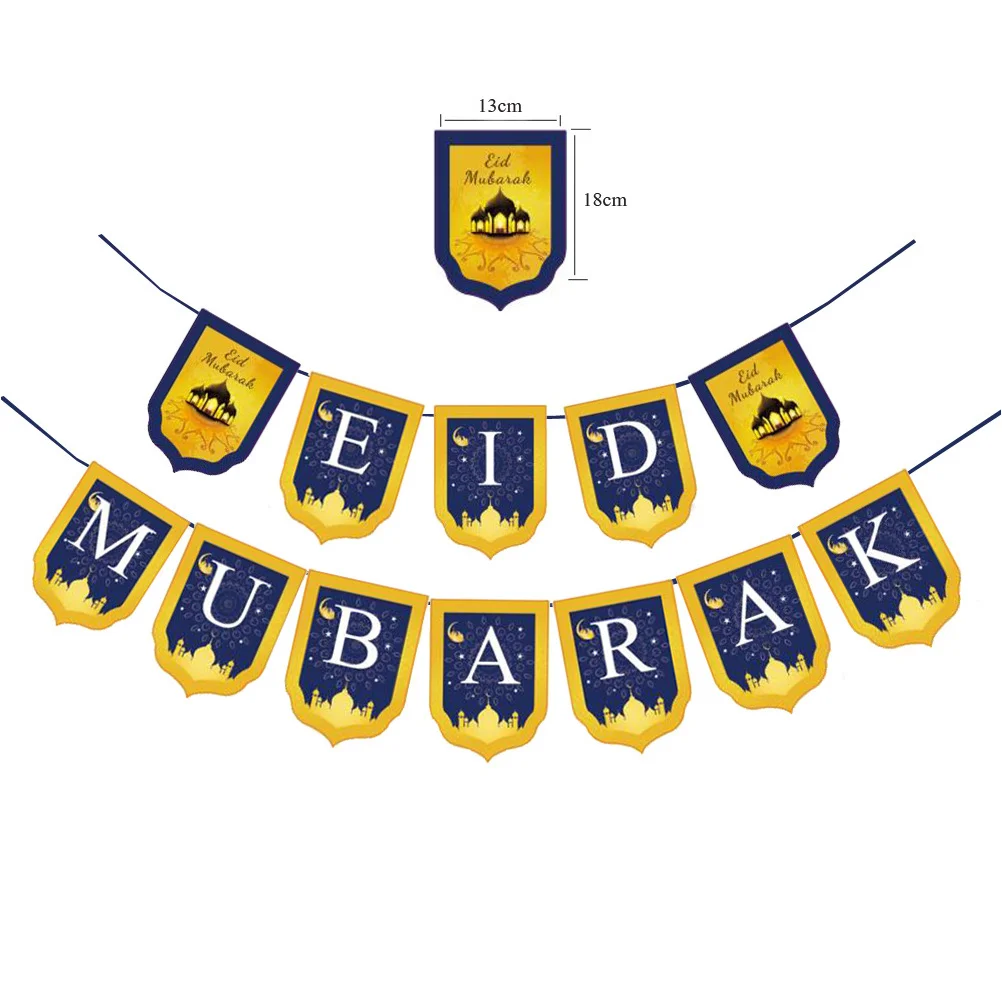 

Pull The Decorative Paper Buntings Banner Paper Material Party Bunting Eid Mubarak Photo Prop Wall Placement