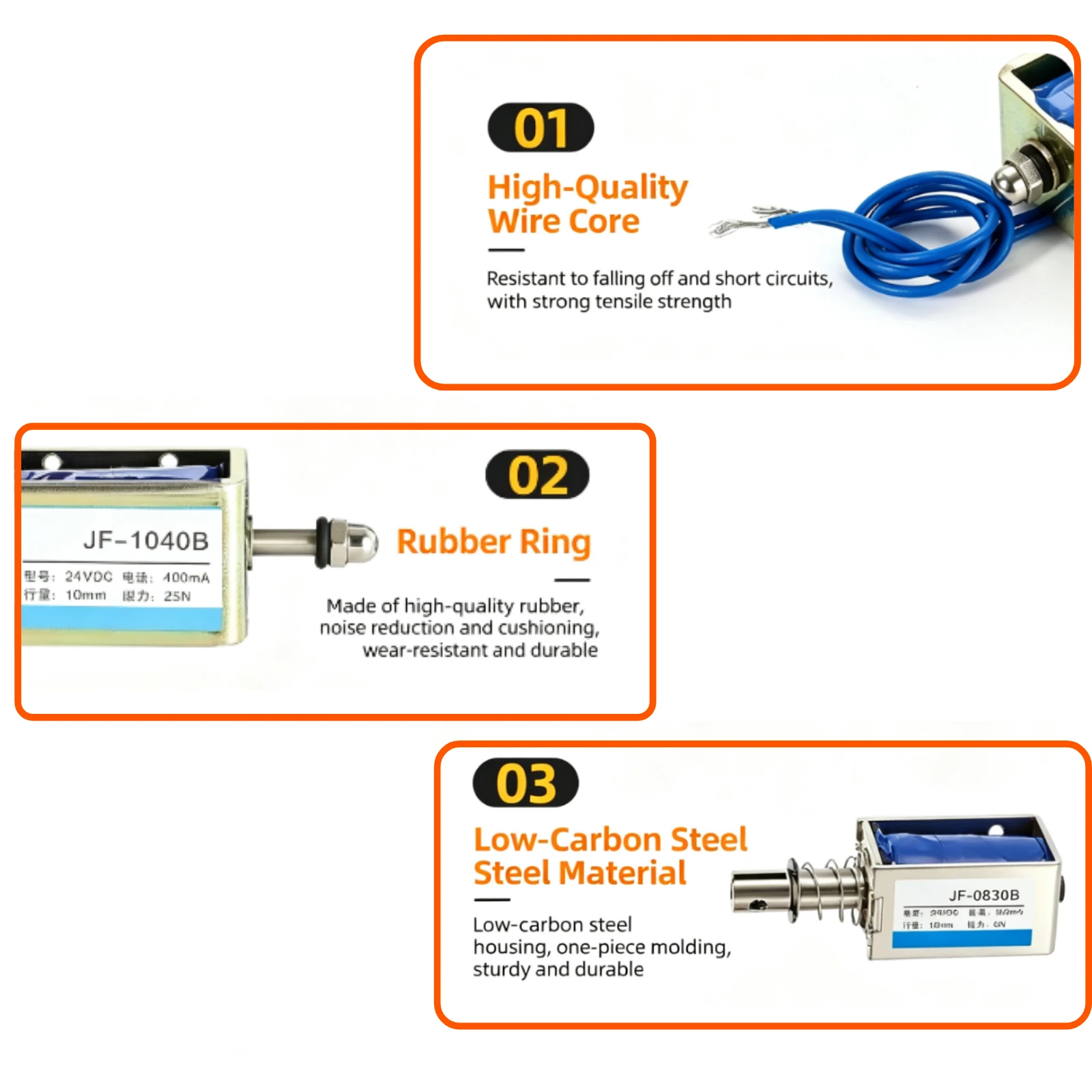 Through-Type Push Pull Micro DC Solenoid Long Stroke Telescopic Plunger Strong Suction Electromagnet Switch DC 6V 12V 24V