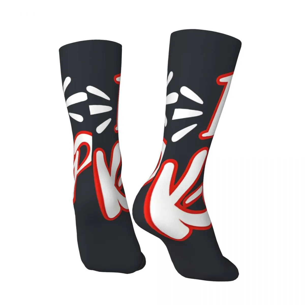 Hip Hop Retro K-Pop Music Crazy Men's compression Socks Unisex Kpop Seamless Printed Funny Novelty Happy Crew Sock Boys Gift