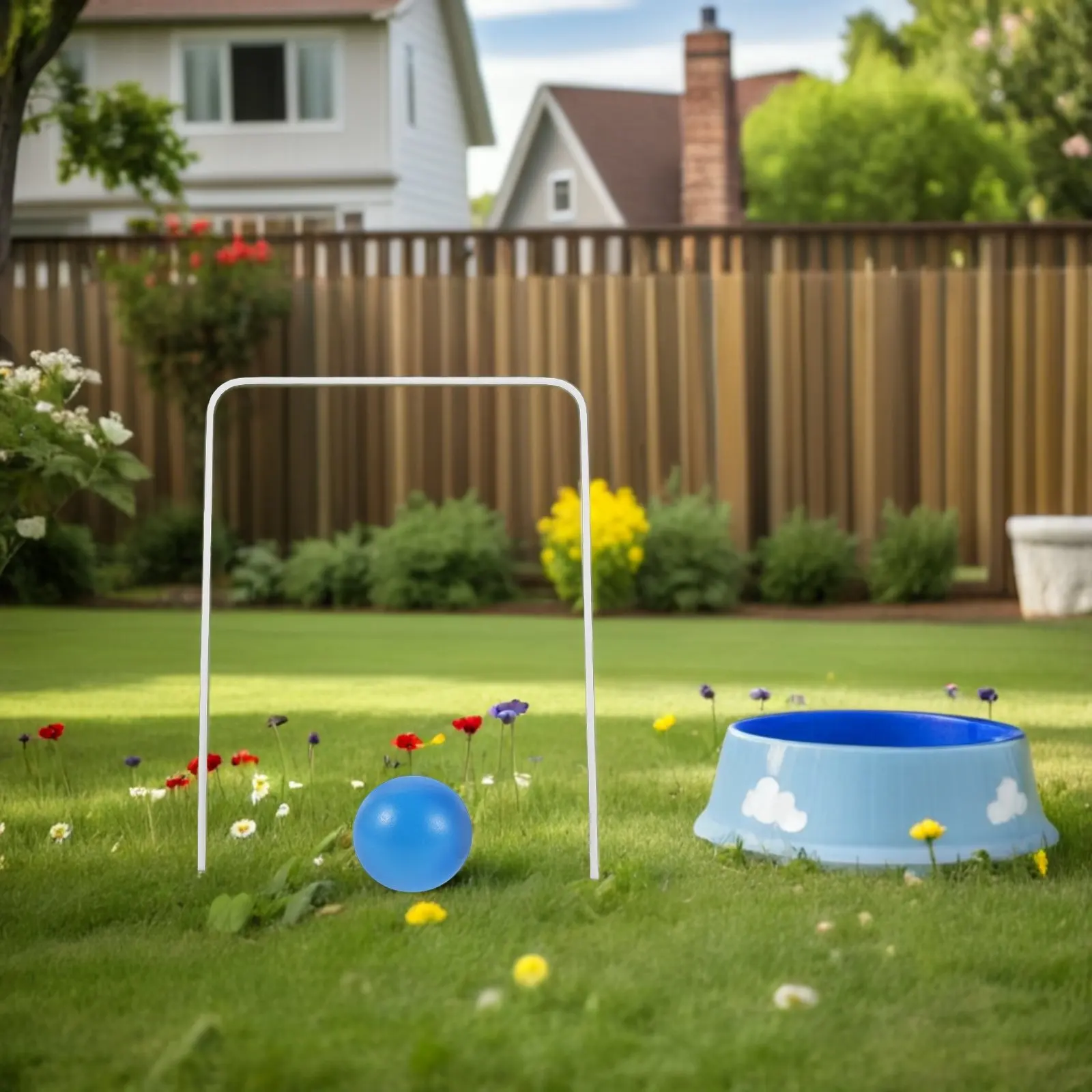 

1Set Croquet Wickets Set for Outdoor Activity Game with Hand-Eye Coordination Development Backyard Courtyard Lawn Play