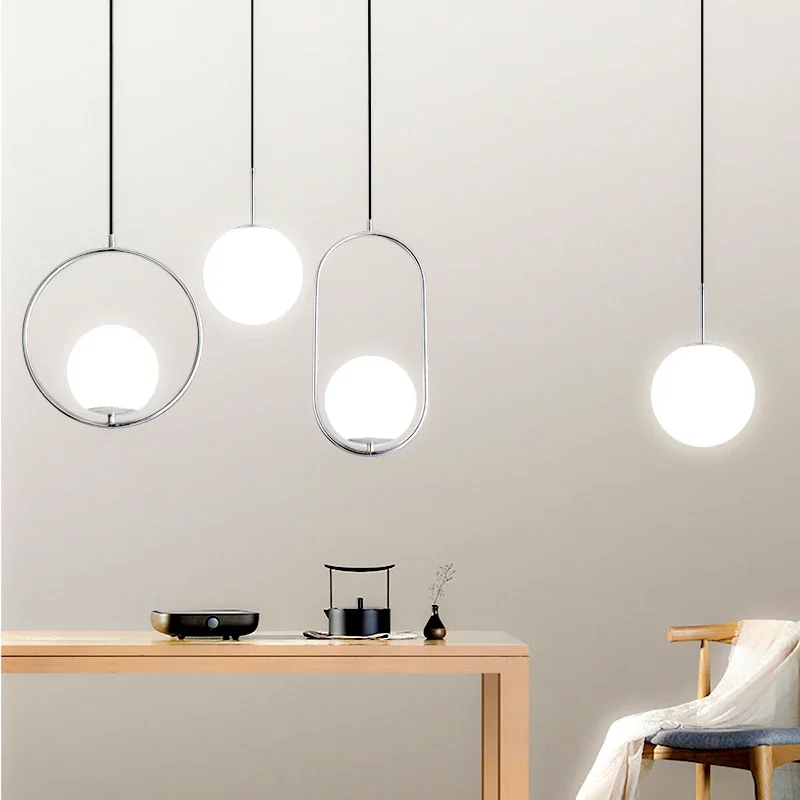 

Nordic Bedside LED Chandelier Hallway Bedroom Light Luxury Modern Minimalist Restaurant Bar Long Single Head Small Pendent Lamp