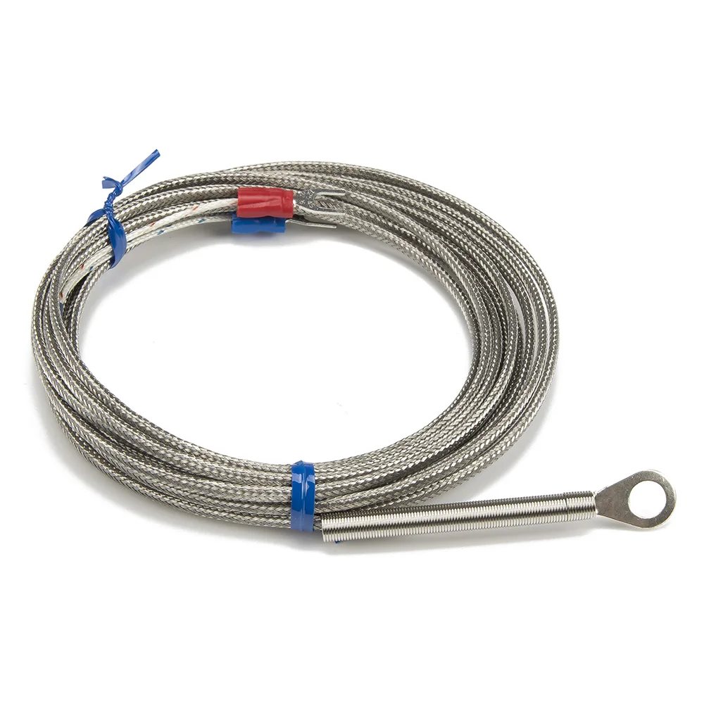 FTARR01 K E J type 3m metal screening cable 4mm 5mm 6mm 14mm diameter hole ring head thermocouple temperature sensor