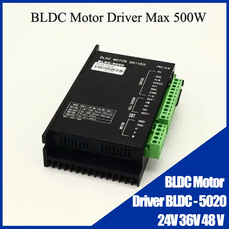 BLDC Motor Driver BLDC-5020 24 V 36 V 48 V DC Without Motor Brushes 500 w Voltage Range 24-50 VDC Speed Controller