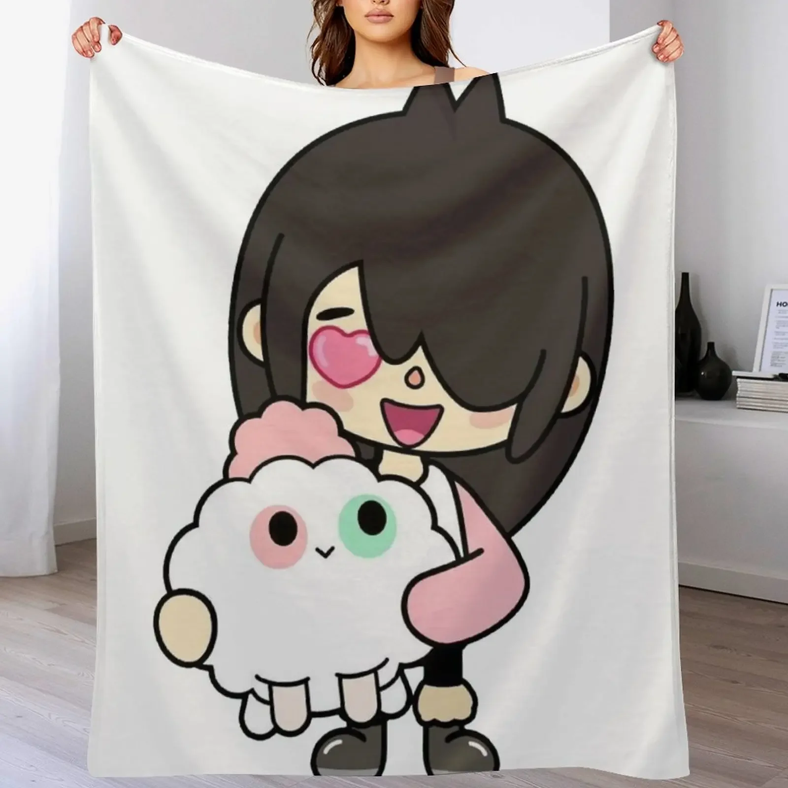 

toca life box - toca boca cute Throw Blanket Faux Fur Soft Warm Blanket for Bed