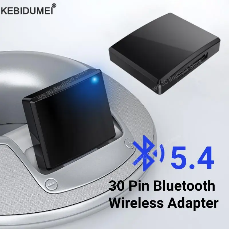 30Pin Bluetooth 5.4 Audio Receiver HIFI Lossless Stereo Wireless Music Adapter A2DP For 30 Pin Jack Analog Speaker For Car PC