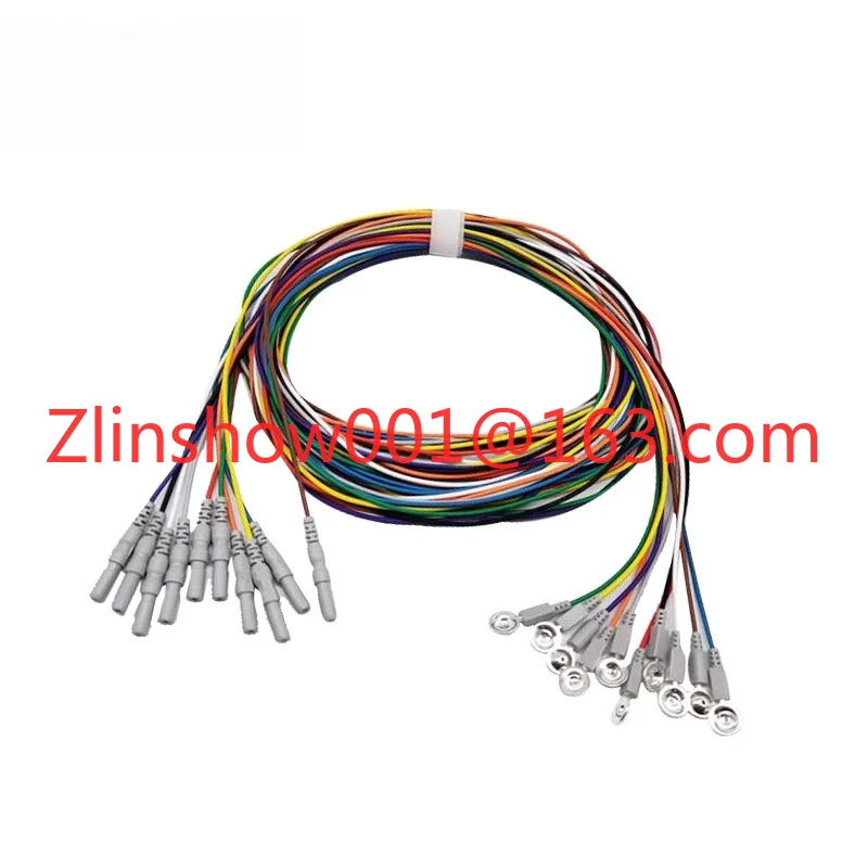 Compatible with brain electrode lead wire, silver chloride gold disk electrode electrode, muscle electrode wire, 1.5 meters
