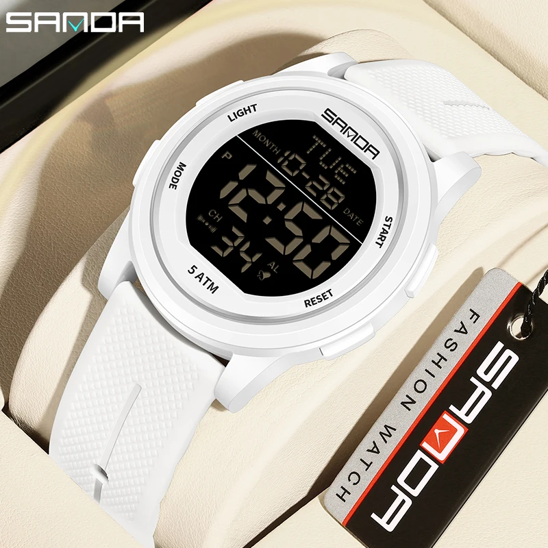 

SANDA Outdoor Sport LED Luminous Electronic Youth Watch Fashion Casual Multi Functional Waterproof Electronic Digital Men Watch