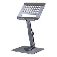ABNZ-Tablet Stand Desk Adjustable Foldable Holder For Ipad Tablet Laptop Aluminum Tablet Stand Desk Riser 360° Rotate