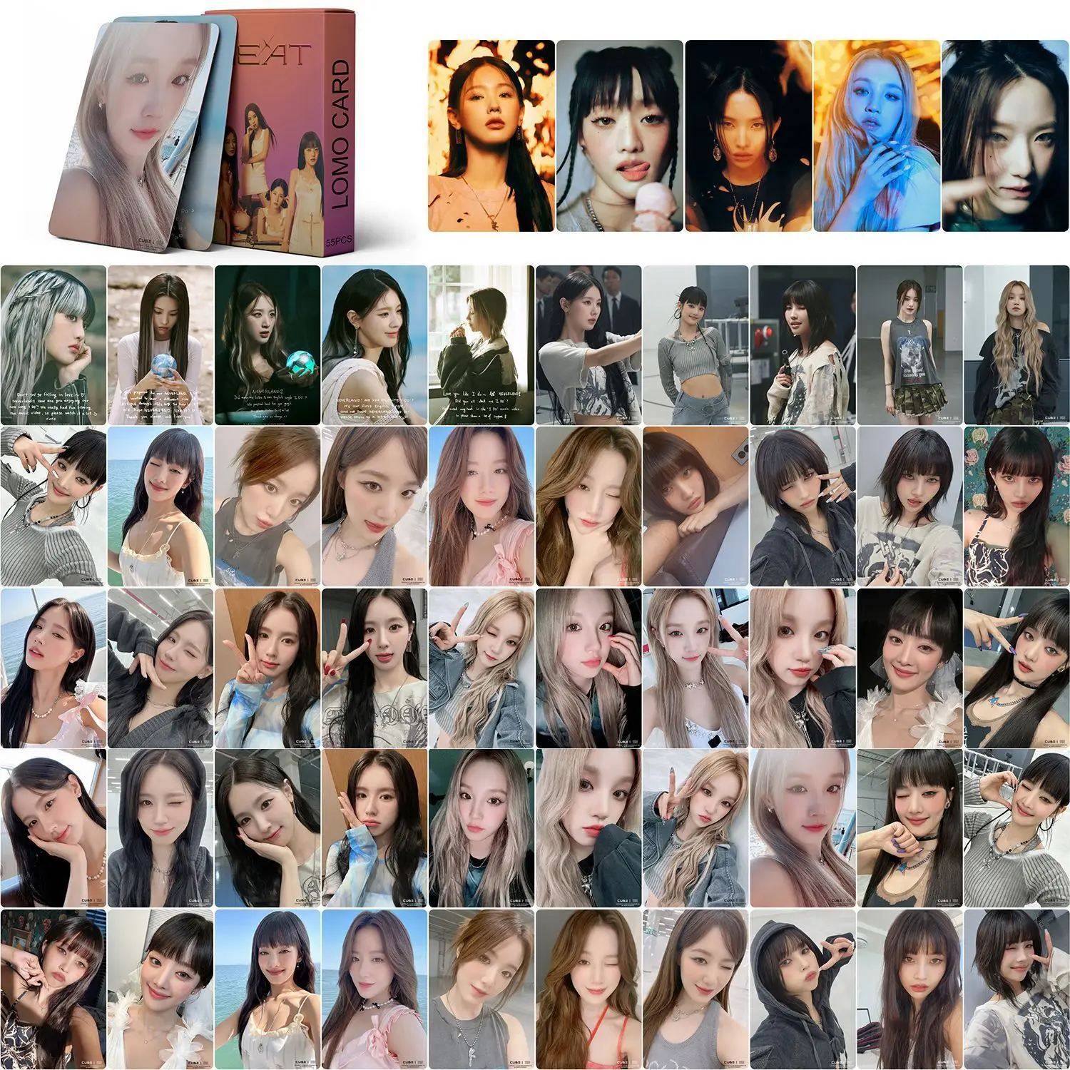 55PCS Kpop Gidle Heat Lomo New Album Photocard (G)-IDLE Photos Print Card High Quality