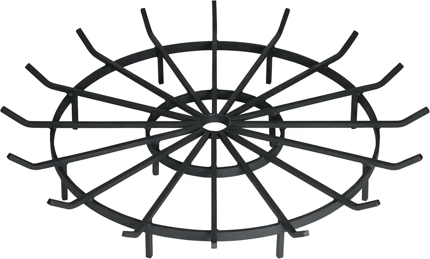 Wagon Wheel Firewood Grate for Fire Pit - Made in The USA (36 Inch) Black