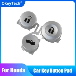 OkeyTech-almohadilla de 3 botones para llave de coche, carcasa de mando a distancia para Honda Civic Accord Jazz CRV HRV CRZ, Acura TL TSX ZDX RSX Pad Fob