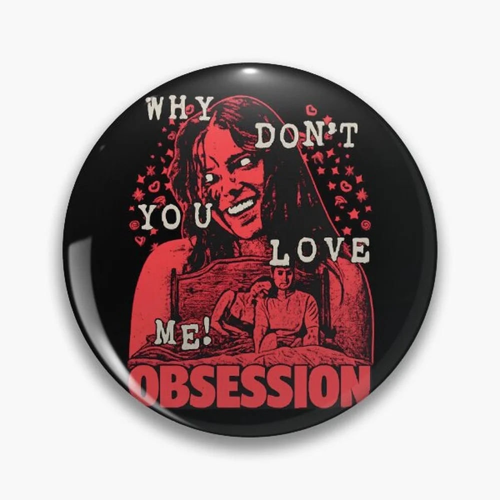 Obsession Movie Pin Holographic Star Heart Pin Brooches Laminated Button Fashion Accessory