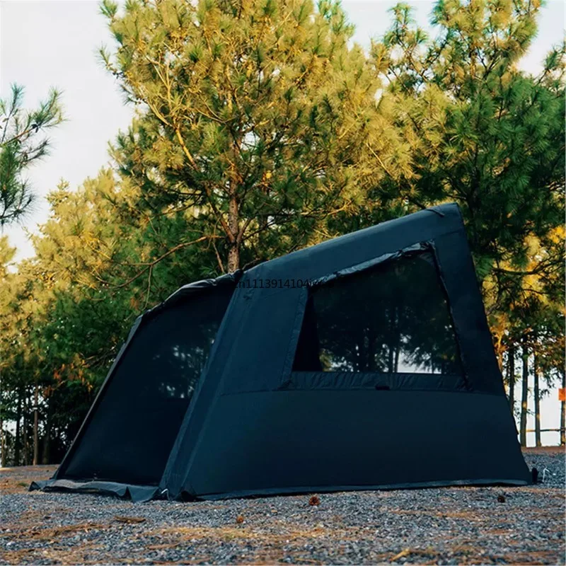 Inflatable Shelter Tent, 1 Room 1 Hall Outdoor Camping Bunker Tent, Rainproof Overnight BC Style Tent With Canopy