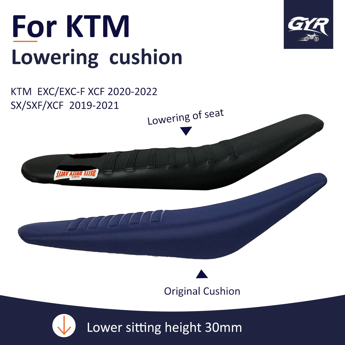 

Motocross Bench Seat 30mm Lower Than Original For KTM EXC EXCF SX SXF XC XCF XCW XCFW 125-500 2020 20212022 Enduro Motorcycle