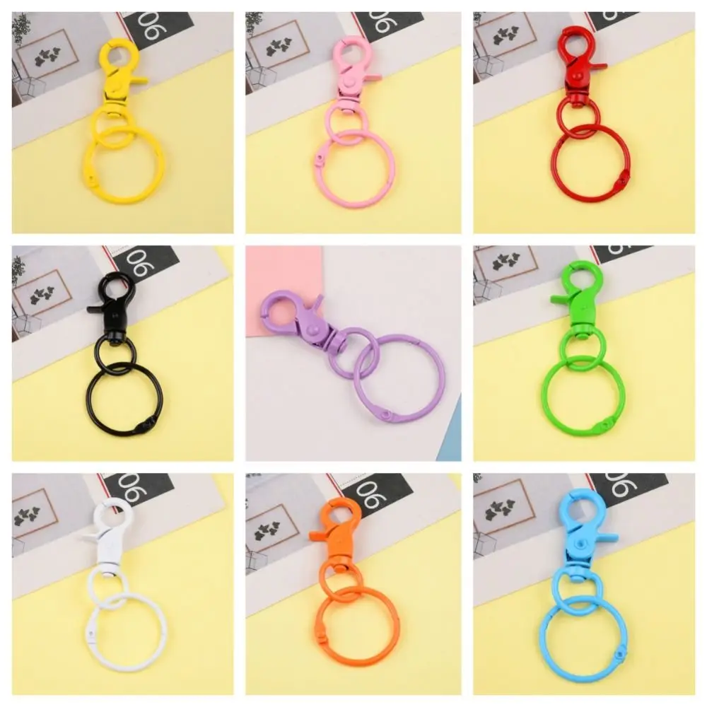 Candy Color Lobster Clasp Hooks Snap Buckle Hooks Detachable Jewelry DIY Buckle Connector Keyring Clip Hook Metal