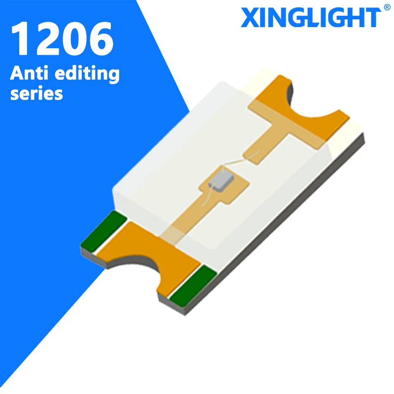 XINGLIGHT 100pcs 1206 XL-3216SURC-FB led bead reverse coding SMD full color orange yellow light-emitting diode