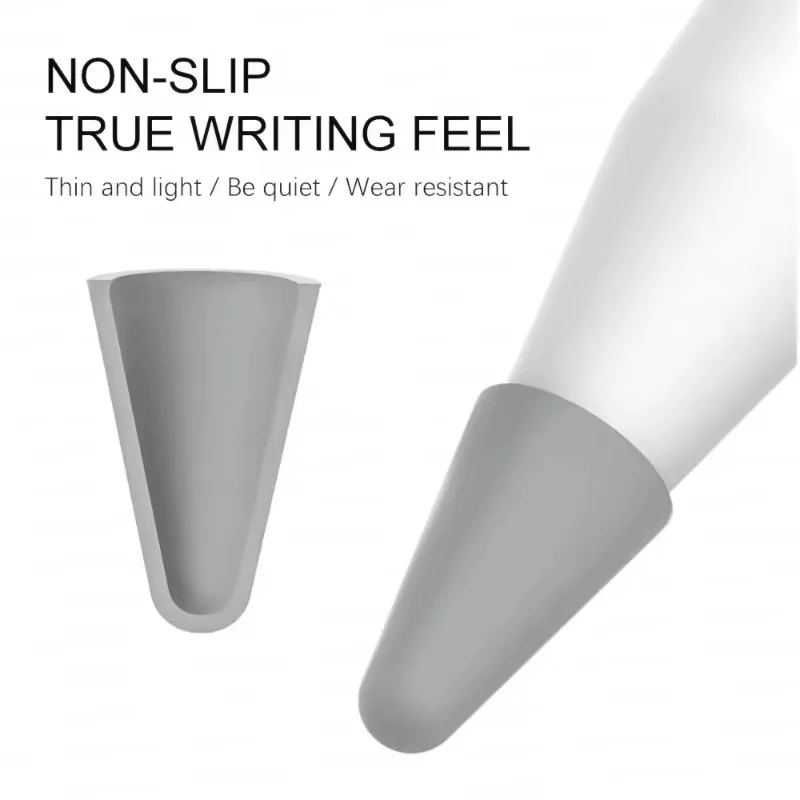 Ponta de lápis capa protetora de silicone macio para apple pencil 1a 2a geração nib tela toque stylus caneta nibs boné para ipencil 1 2