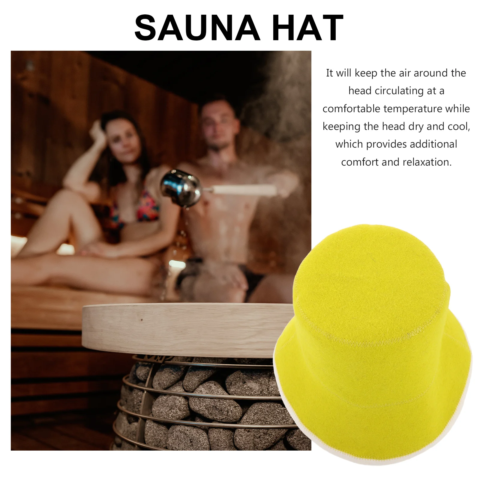 

Wool Sauna Hat Bath Accessories Shower Cap for Sauna Comfortable Red Bathing Hat Lightweight Portable Female Family