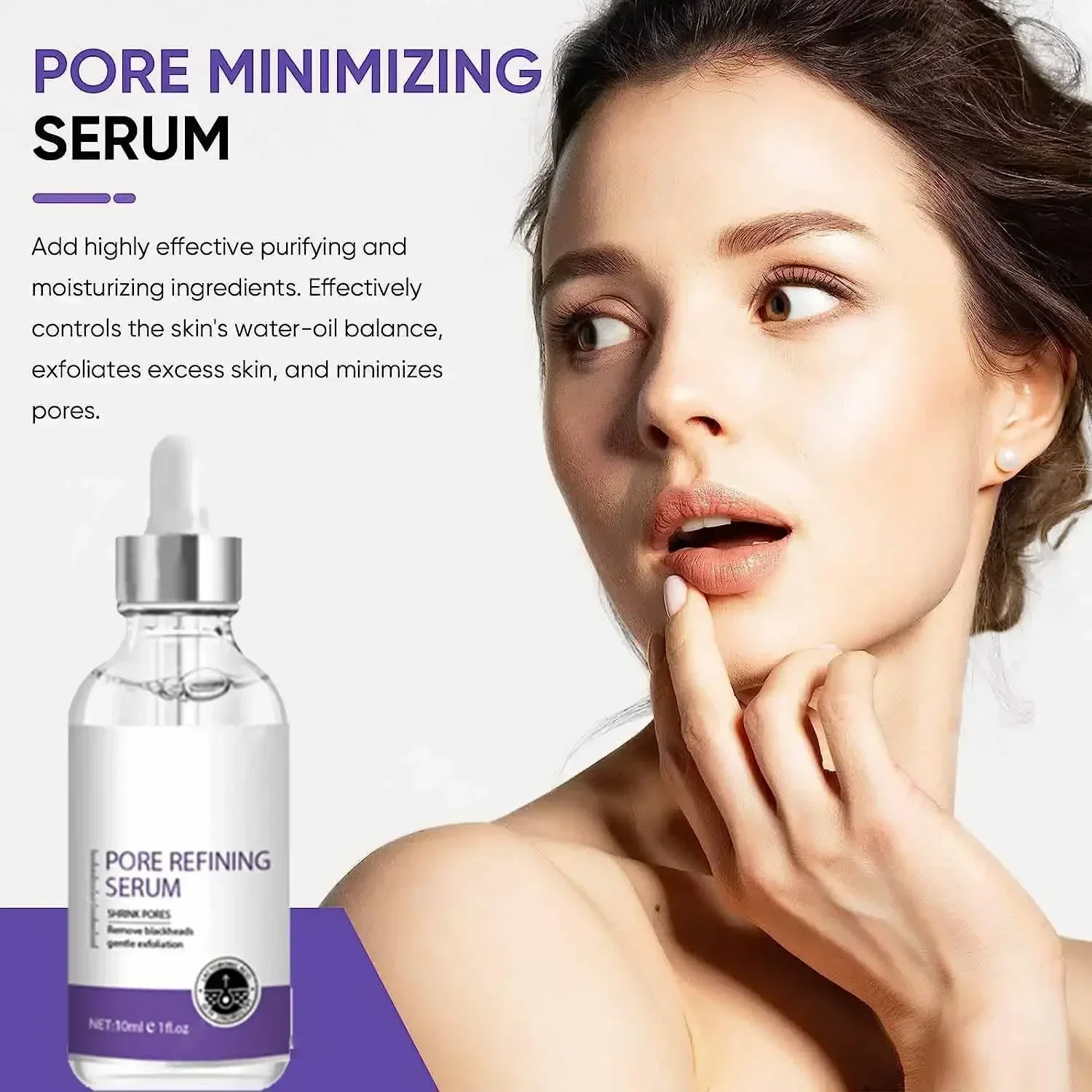 Pore Shrinking Serum Face Removing Large Pores Tightening Repairing Facial Pore Minimizing Essence Skin Care Beauty Firm skin - Image 3