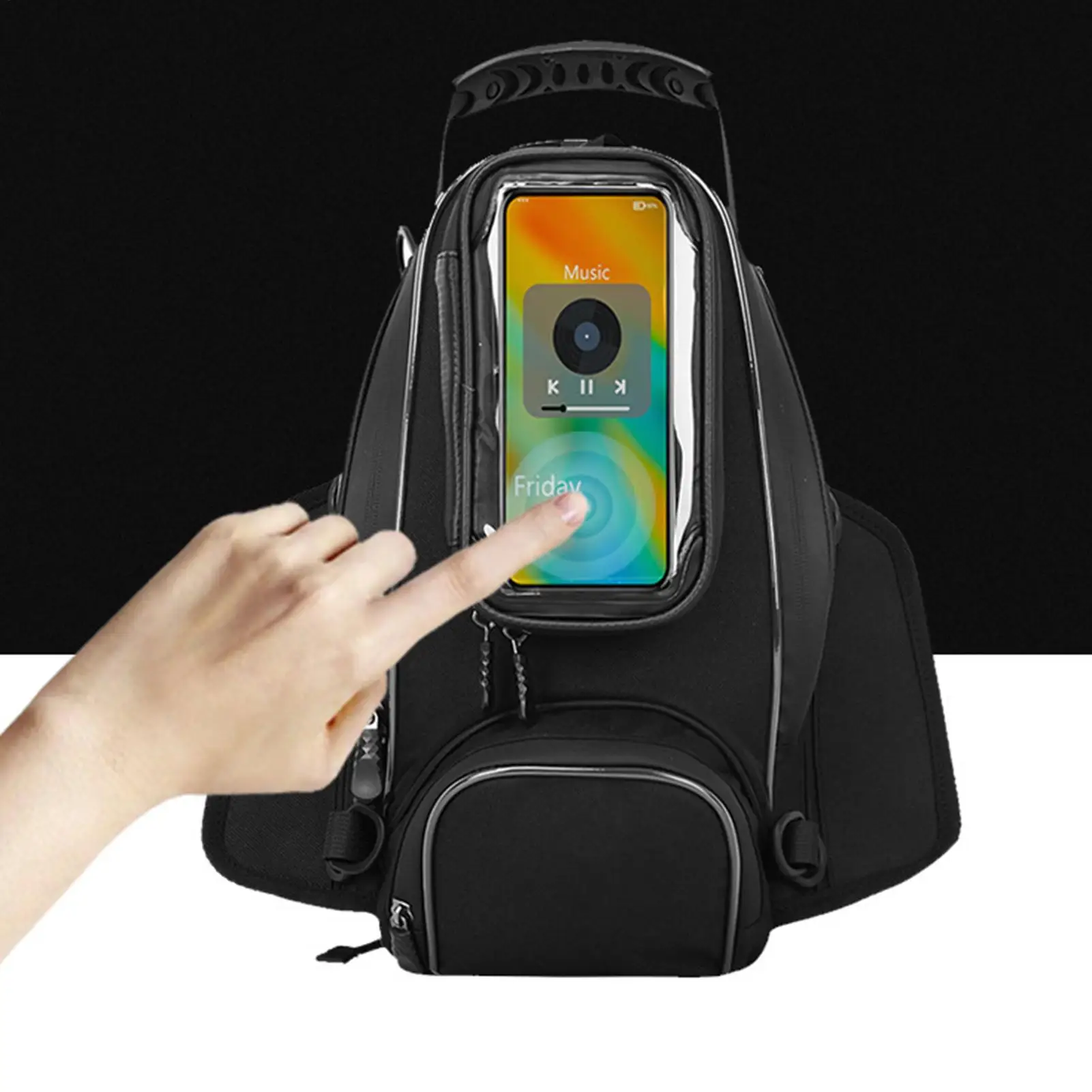 

Touchable Navigation Motorcycle Shoulder Handheld Magnetic Tank Bag Large Capacity Touch Screen Phone Pouch Waterproof