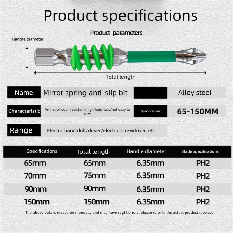 Professional High Hardness Screwdriver Bits with Absorption for Accurate Screw Locking in Multiple Applications