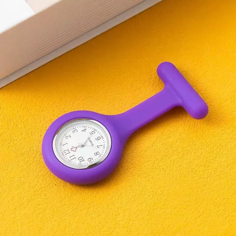 Reloj de silicona para enfermera, reloj de bolsillo portátil para estudiantes, reloj para médicos para hombres y mujeres, broche, Pin, diseño colgante, resistente al agua, luminoso