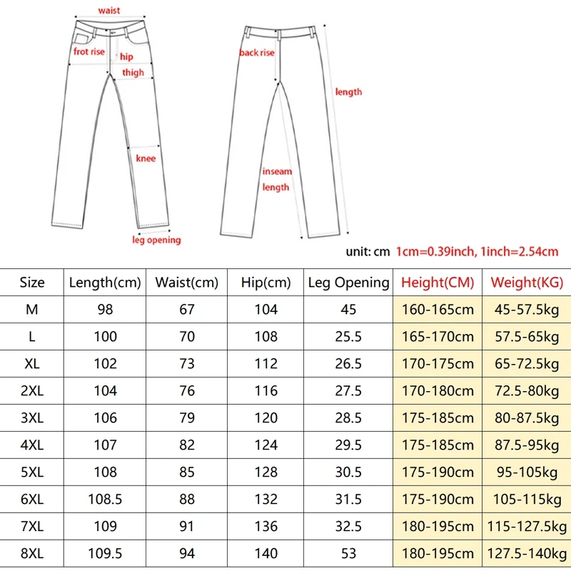 8XL جينز جديد واسع الساق غسل السراويل الرجال السراويل محايد بلون فضفاض عادية الكورية موضة جيب حجم كبير البضائع بانت #6