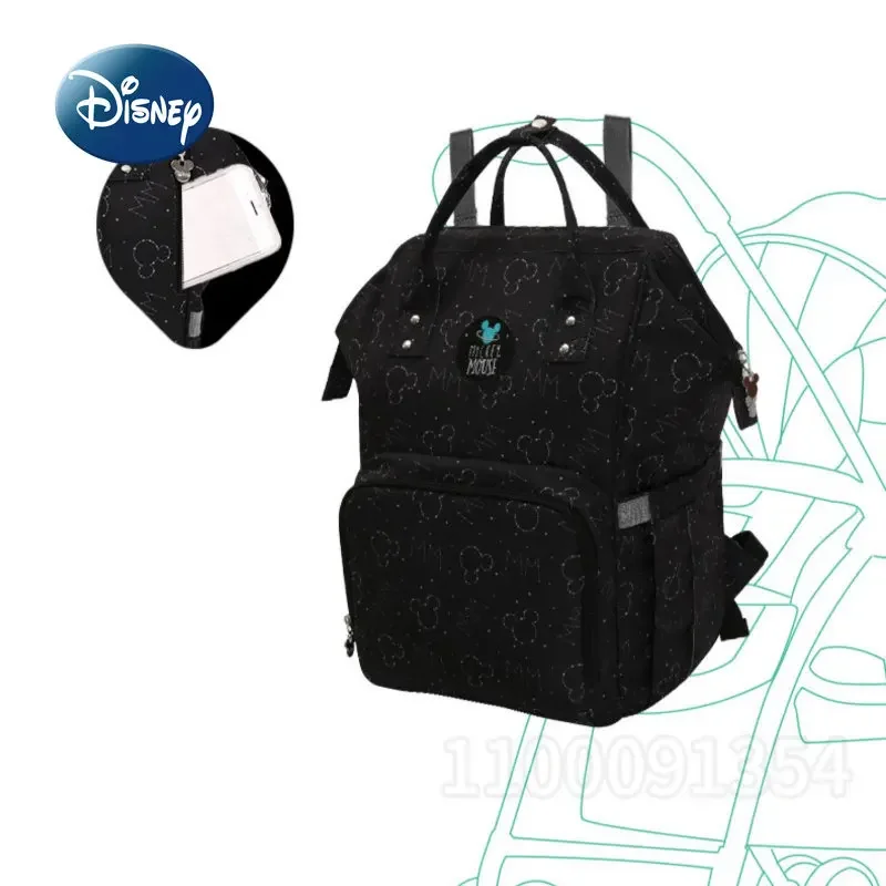 Disney Mickey Original New Diaper Bag Backpack Luxury Brand Baby Bag Large Capacity Multifunctional Cartoon Baby Diaper Bag