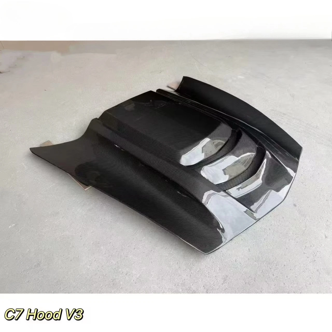 Carbon Fiber Hood for Chevrolet Corvette C7 Stingray Real Carbon Fiber Hood V3 100% Fitment Easy to Install