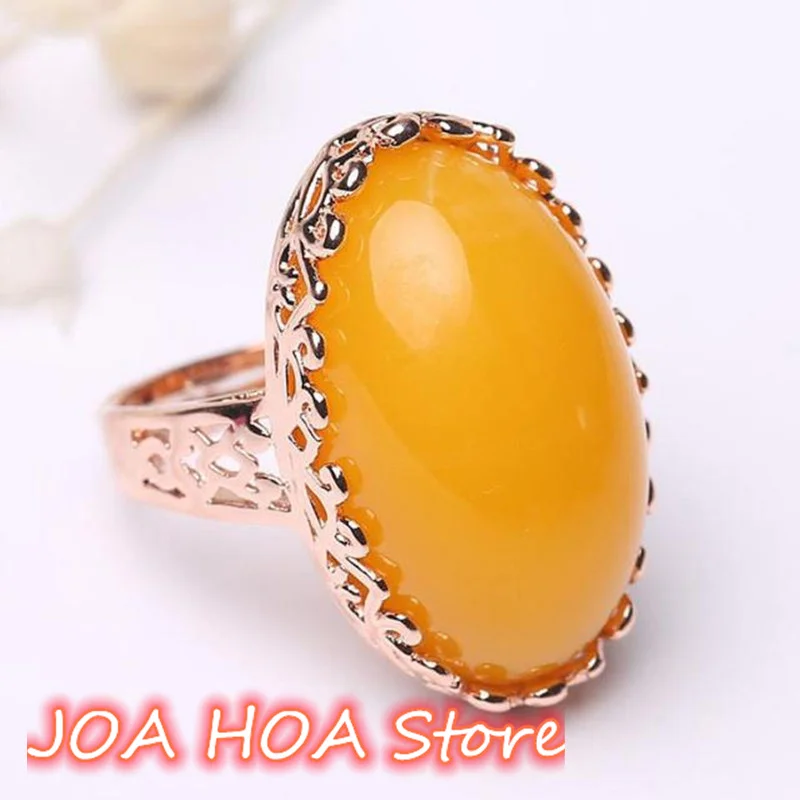 Natural Baltic Amber Silver Adjustable Mens Women Blood Amber  Fashion Jewelry Accessories  Ladies Beeswax Ring