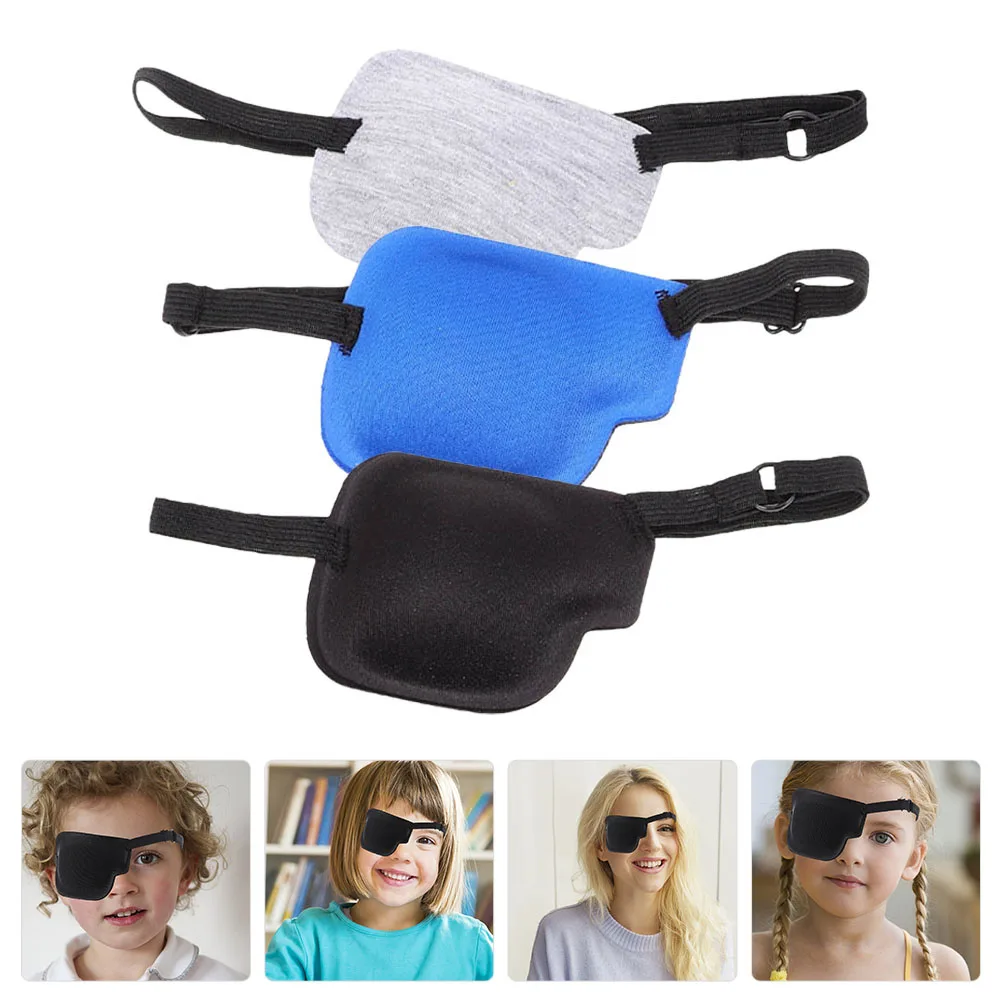 

3pcs 3D Masks Breathable Lightweight Portable Amblyopia Eye Patches Vision Training Reusable Eye Covers Wear Resistant