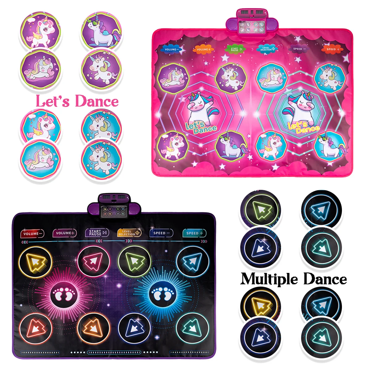 

Dance Mat Toys, Electronic Dance Game for Kids with Multifunctional Game Modes LED Light, Ideal Birthday Gifts for Boys Girls