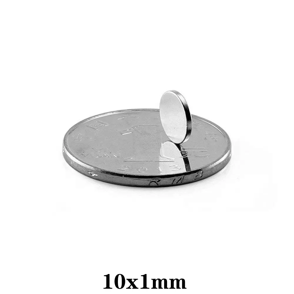 10x1mm Thin Powerful Magnets Strong Round Magnets For Fridge, DIY, Building, Scientific, Craft, Education 10x1  10*1