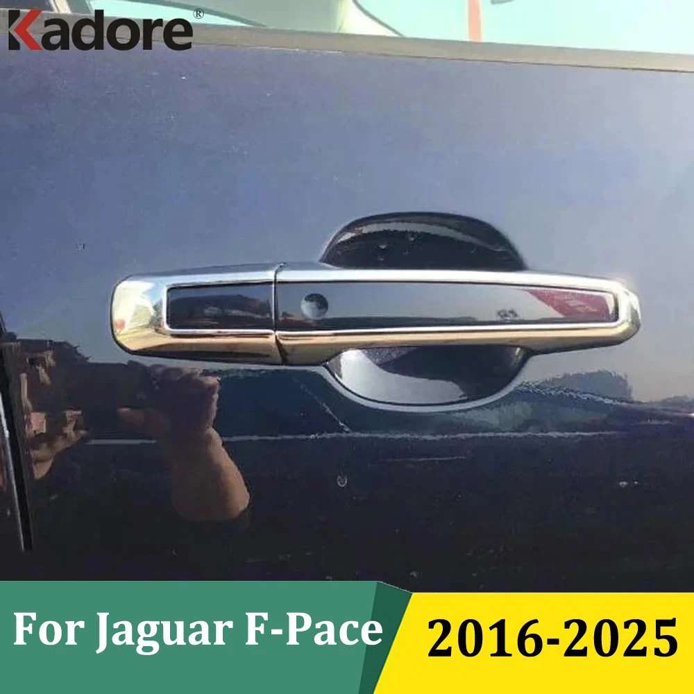 

For Jaguar F-PACE 2016 2017 2018 2019 2020-2025 Matte Side Door Handle Cover Trims Car Sticker Styling Exterior Accessories