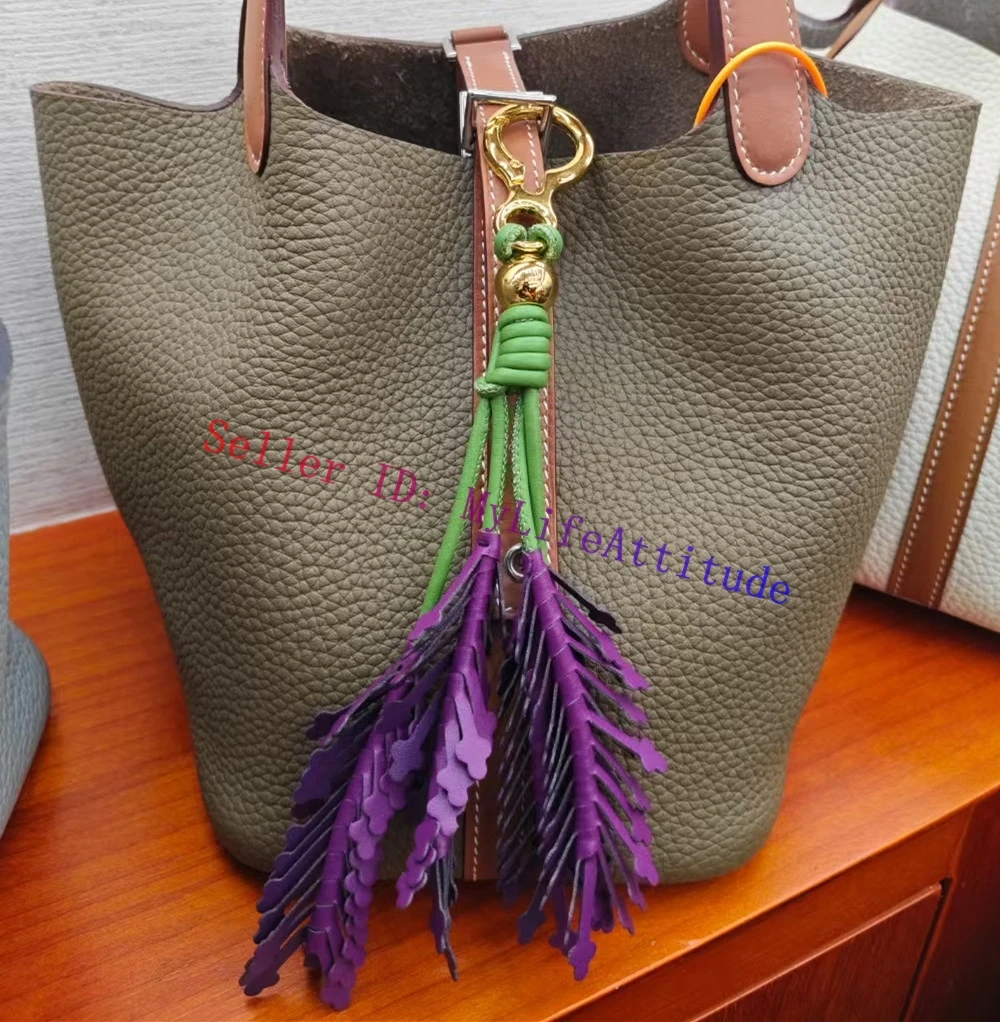 

Unisex Purple Leaf Bag Charm Hanging Pendant Decoration Ornament For Handbag Backpack Car Purse Keychain