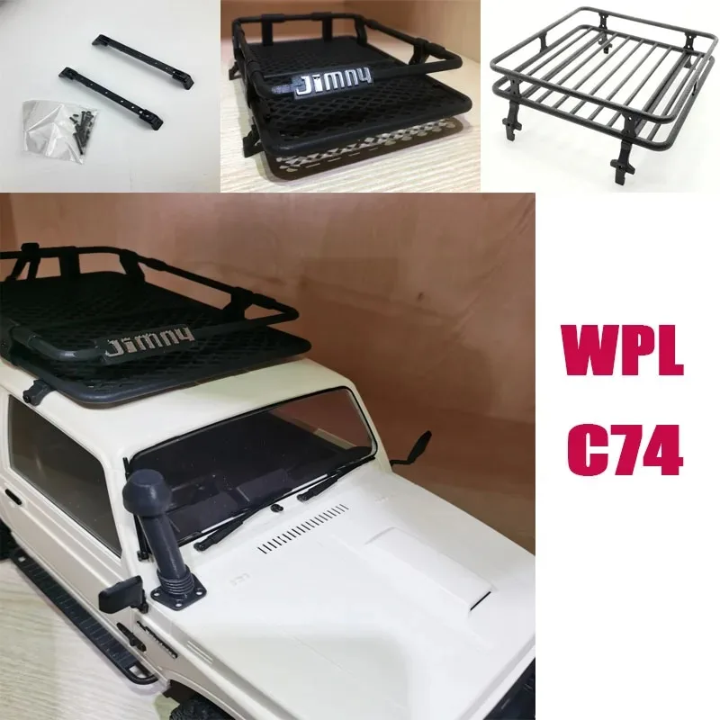 WPL C74 Jimney RC Car Parts Spare Tire Oil Drum Rack Luggage Rack Drive Shaft Pull Rod Seat Tire Frame Carrier Front Middle Rear