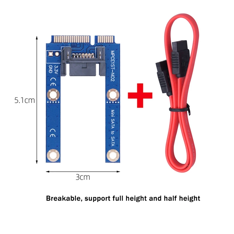 MSATA SATA 어댑터 카드, SATA 인터페이스, 컴퓨터 확장 카드 변환 카드, 7 핀 하드 디스크