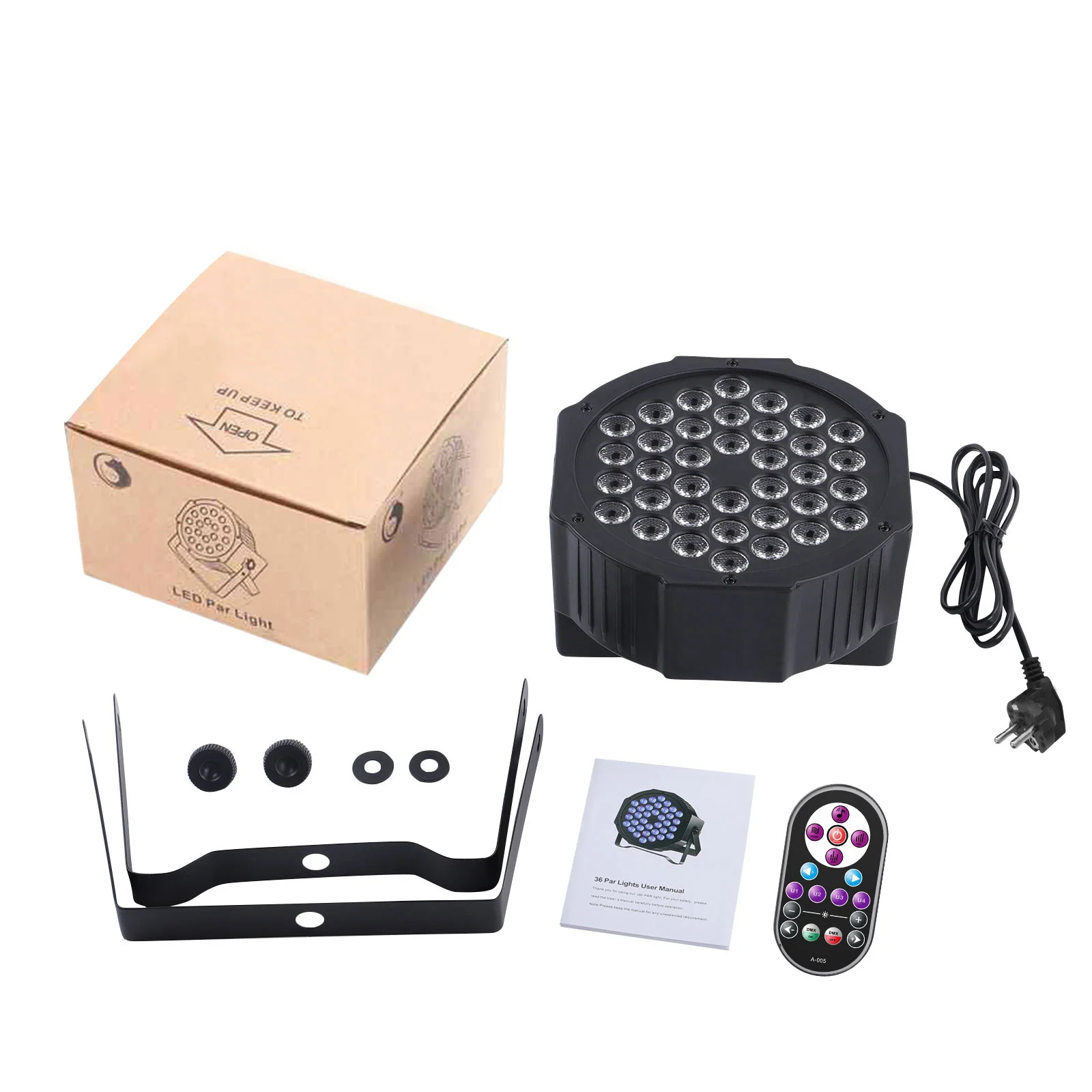 U'King 36 LEDs Par Bühnenbeleuchtung Publikum UV Schwarzlicht 36 W Par Beleuchtung DJ Lichter Party Licht für Disco Lichter Hochzeit Party – Detail 8