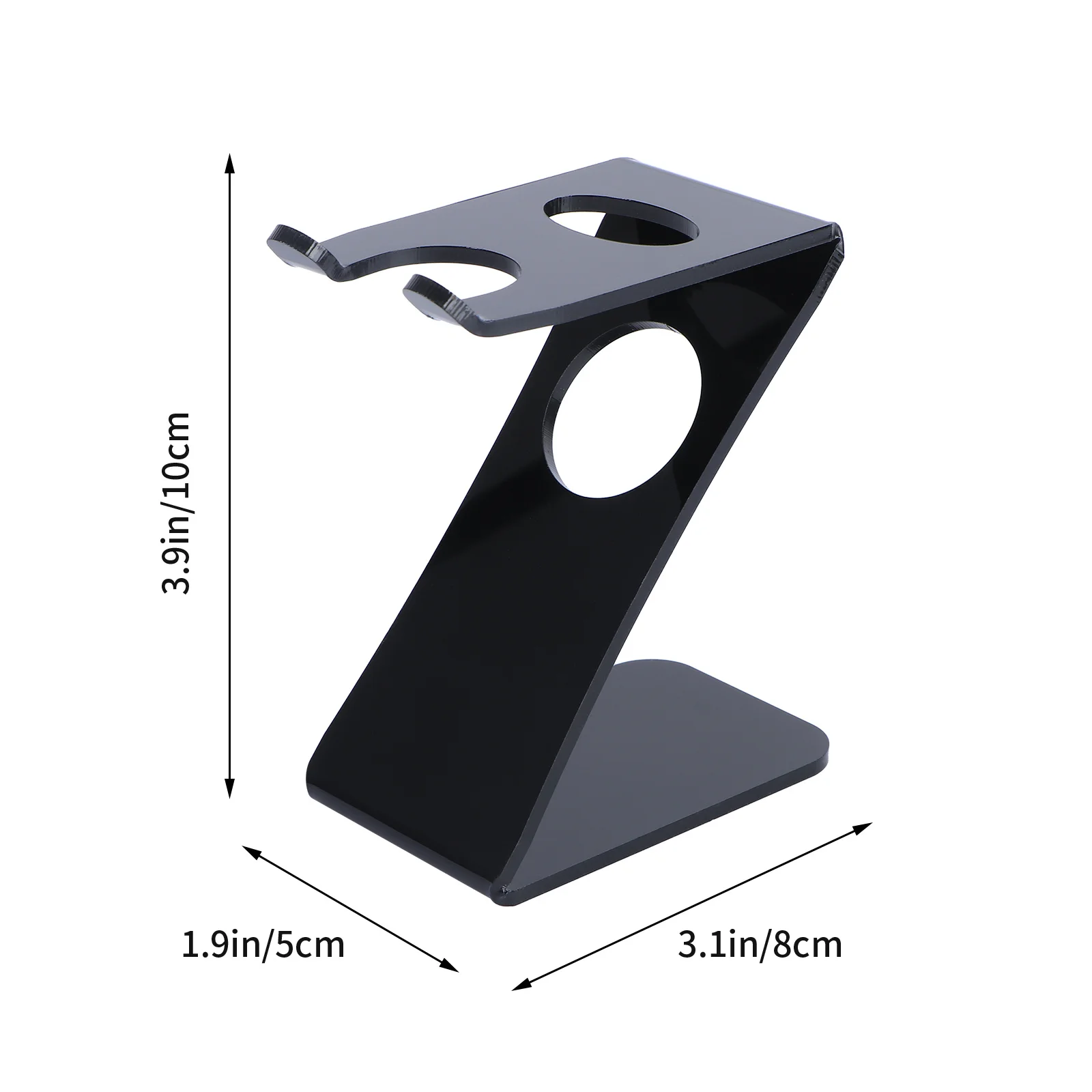 수염 면도기 아크릴 스탠드, 면도 브러시 및 안전 면도기 보관용, Z형 디자인, 휴대용 여행용 브러시 스탠드 홀더