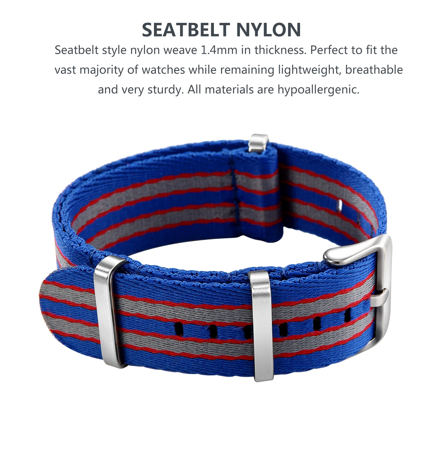 Nylon-Uhrenarmband, 20 mm, 22 mm, bequeme Uhrenarmbänder, Schlaufe, militärisch, waschbar, für Herren-Uhrenarmbänder – Detail 27