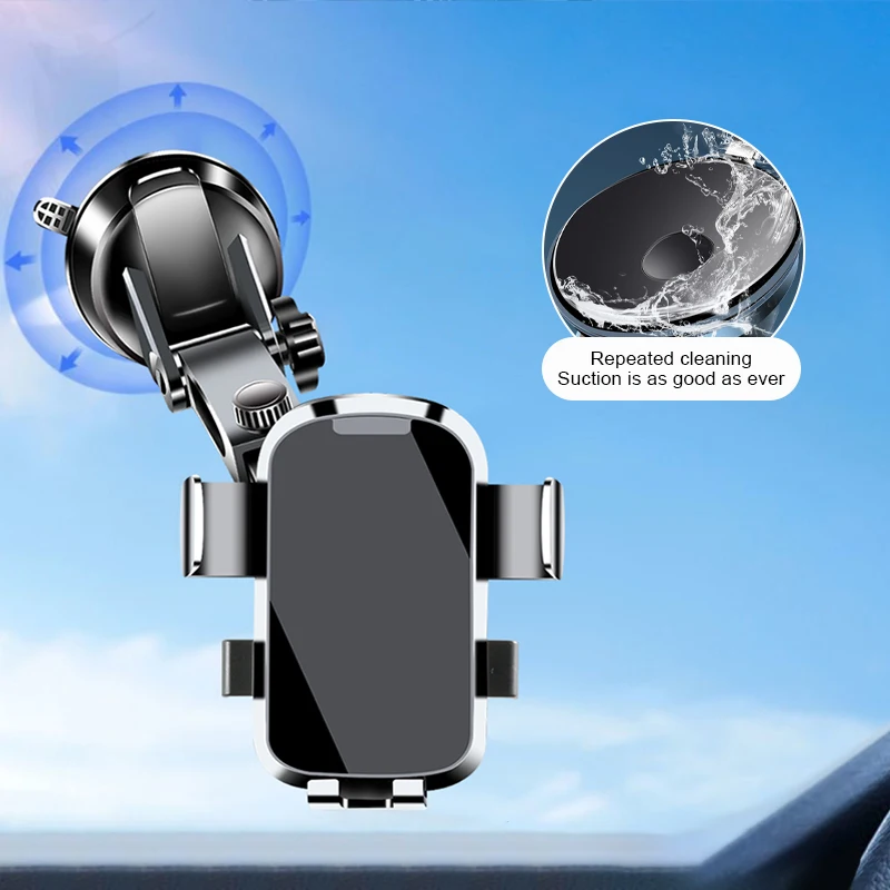 

SEAMETAL Car Phone Holder Suction Cup Stand Auto Dashboard Windshield Air Vent Phone Mount GPS Support for iPhone Xiaomi Samsung